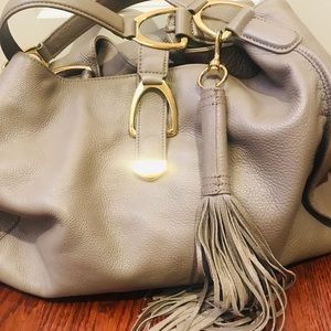 G.I.L.I Pebbled leather Extra large hand bag